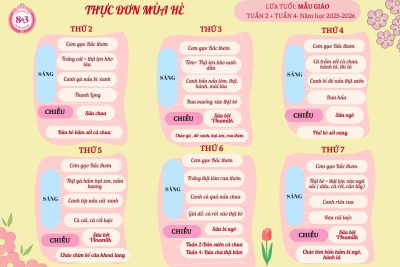 Thực đơn mùa hè tháng 5/2026