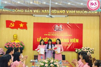 🎉 LỄ KẾT NẠP ĐẢNG VIÊN MỚI🎉 ❤️CHI BỘ TRƯỜNG MẦM NON 8🌸3 phường Nam Định❤️